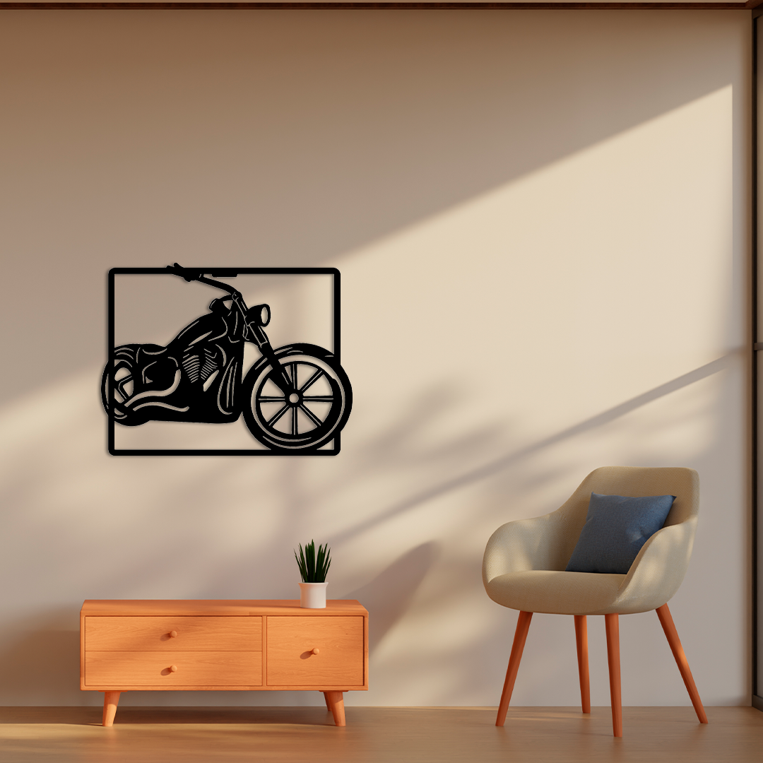 GHOST RIDER BIKE METAL WALL ART