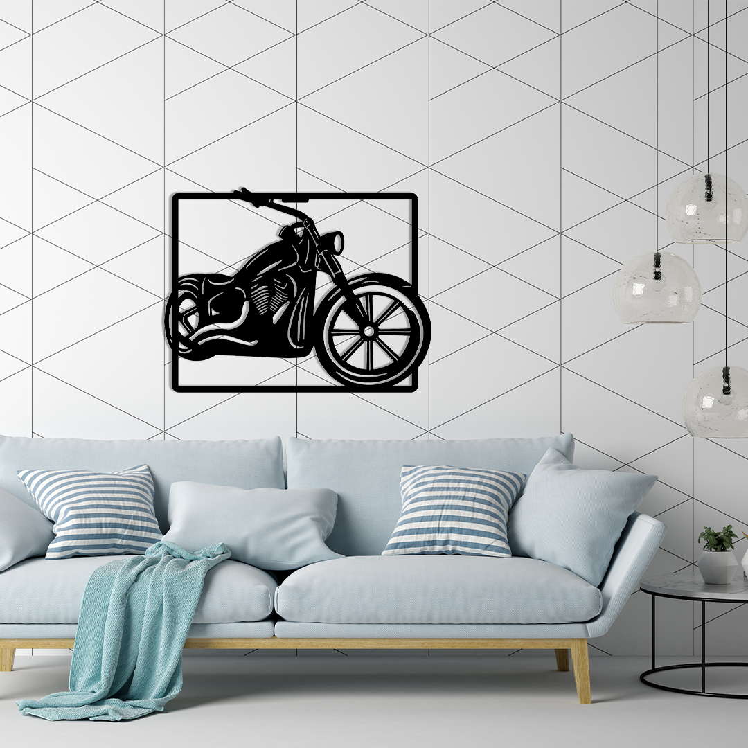 GHOST RIDER BIKE METAL WALL ART