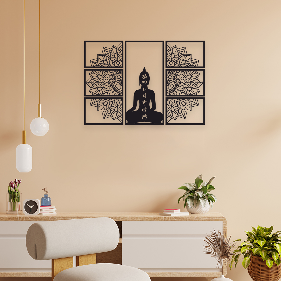 YOGA MEDITATION CHAKRA METAL WALL ART