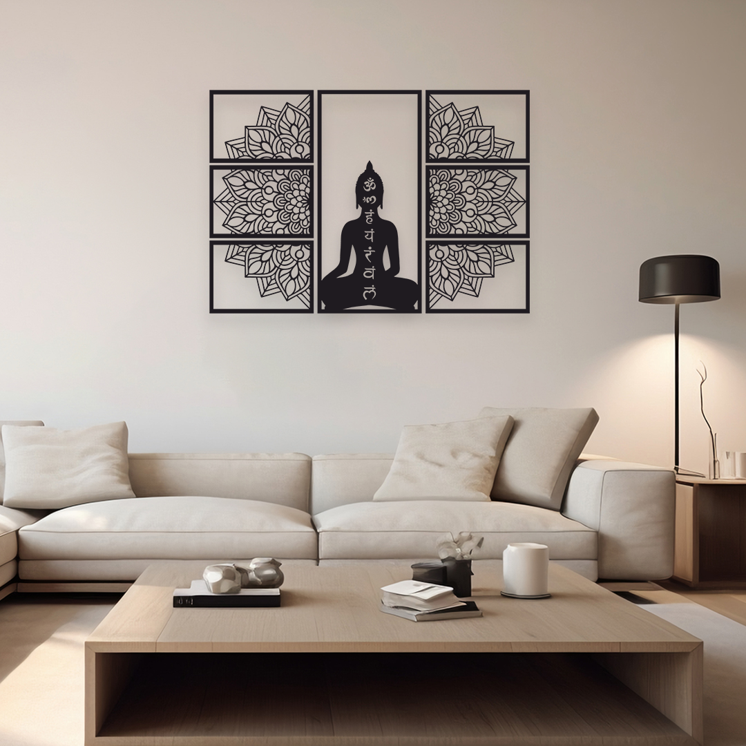 YOGA MEDITATION CHAKRA METAL WALL ART