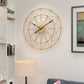 MATTE BLACK GEOMETRIC PATTERN METAL WALL CLOCK