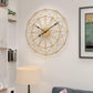 MATTE BLACK GEOMETRIC PATTERN METAL WALL CLOCK