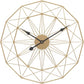 MATTE BLACK GEOMETRIC PATTERN METAL WALL CLOCK