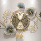 Decorative Floral Iron Metal wall clock