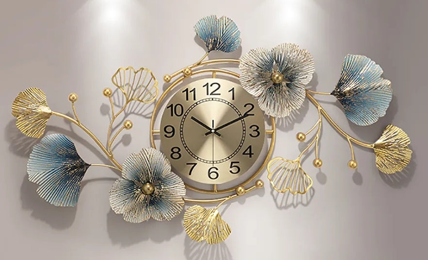 Decorative Floral Iron Metal wall clock