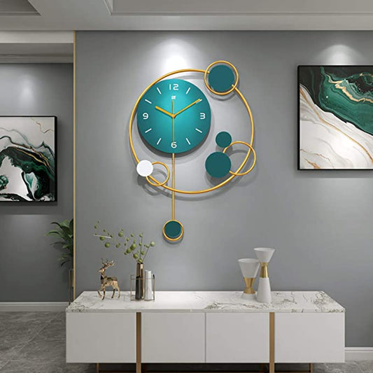 Metal art Special Emerald Art Deco Wall Clock