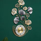 Luxury Floral Metal Wall Hanging Handmade Clock Multicolor