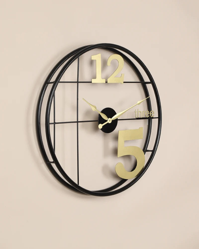 Minimal Hollow Metal Wall Clock