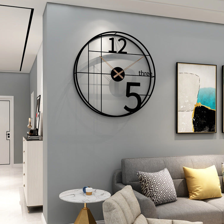 Minimal Hollow Metal Wall Clock