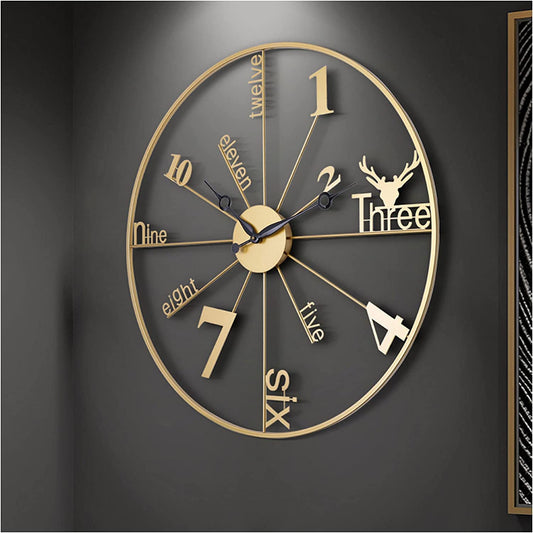 Modern Circular Metal Wall Clock