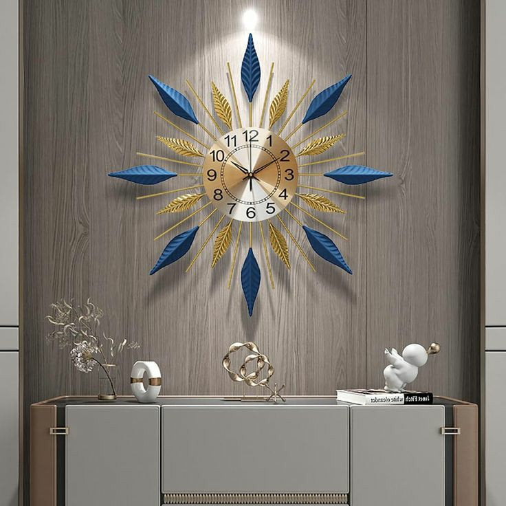 Decor 3D Metal Wall Clock  Unique Design Silent Non-Ticking Wall clock