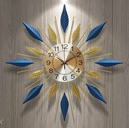 Decor 3D Metal Wall Clock  Unique Design Silent Non-Ticking Wall clock