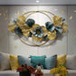 Blooming Flowers metallic 2 Ring Wall Hanging