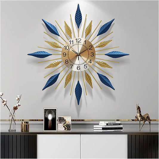 Decor 3D Metal Wall Clock  Unique Design Silent Non-Ticking Wall clock