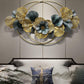 Blooming Flowers metallic 2 Ring Wall Hanging