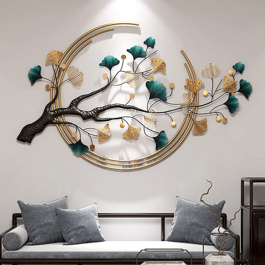 Tree Leaf Metal Wall Art