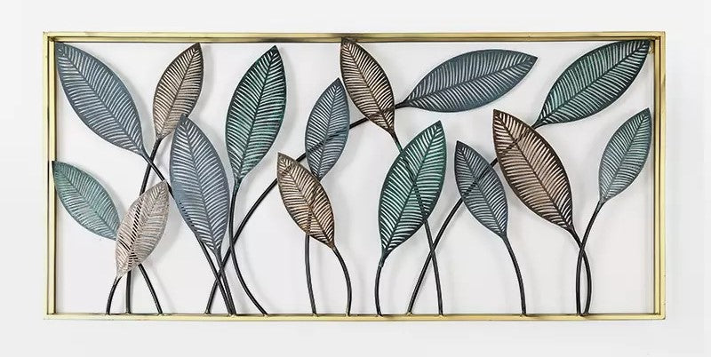 Handicraft Modern Wall Hanging Square Leaf Metal wall Art Used