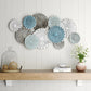 Multi-Color Metal Floral Layered Plates Wall Art