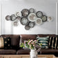 15 Metallic Circles Wall Art (48x24 Inches)