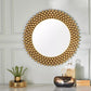 METAL MASTERY Stainless Steel Golden Finished Decorative Iron Mirror