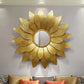 Metallic sunburst Flare Wall Mirror