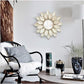 White Floral Wall Decor Mirror for Living Room