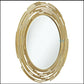 Edgy Gold Layered Pipe Wall Mirror