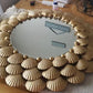 Round Gold Shell Wall Mirror, Decorative Wall Mirror