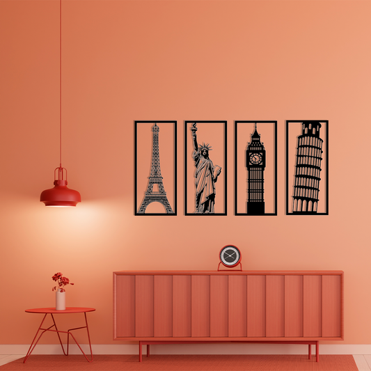 Painting Mantra Eiffel Tower METAL WALL ART