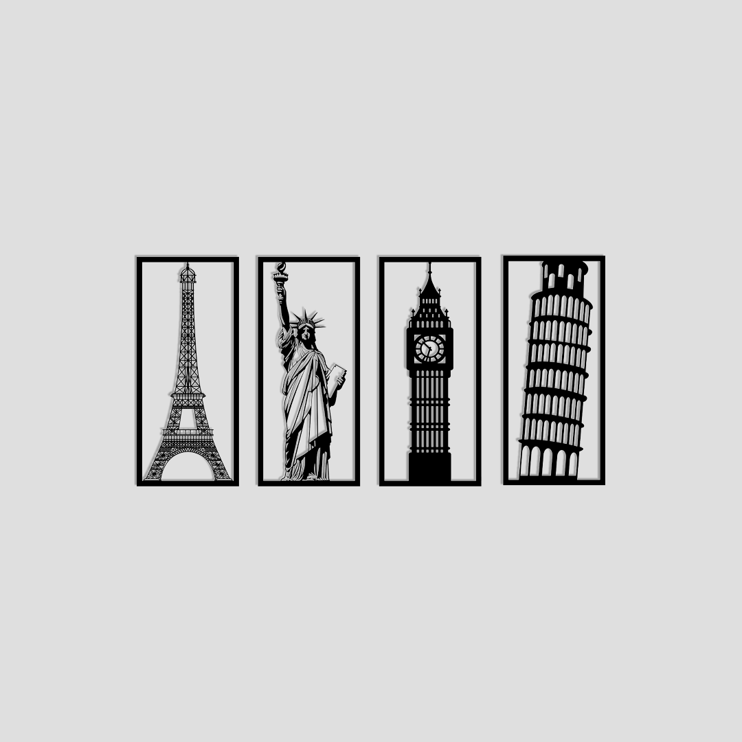 Painting Mantra Eiffel Tower METAL WALL ART