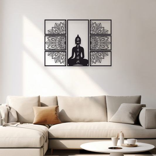 YOGA MEDITATION CHAKRA METAL WALL ART