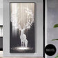 Harmonious Deer Symphony Crystal Glass Painting