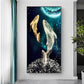 Oceanic Dolphins Crystal Glass Painting for Home Decoration