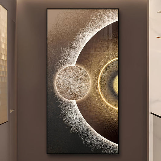 The Solar System Framed Crystal Glass Wall Art