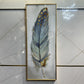 White Feather Crystal Glass Paintings for Wall Decor