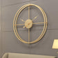 Golden Minimalist Art Metal Wall Clock