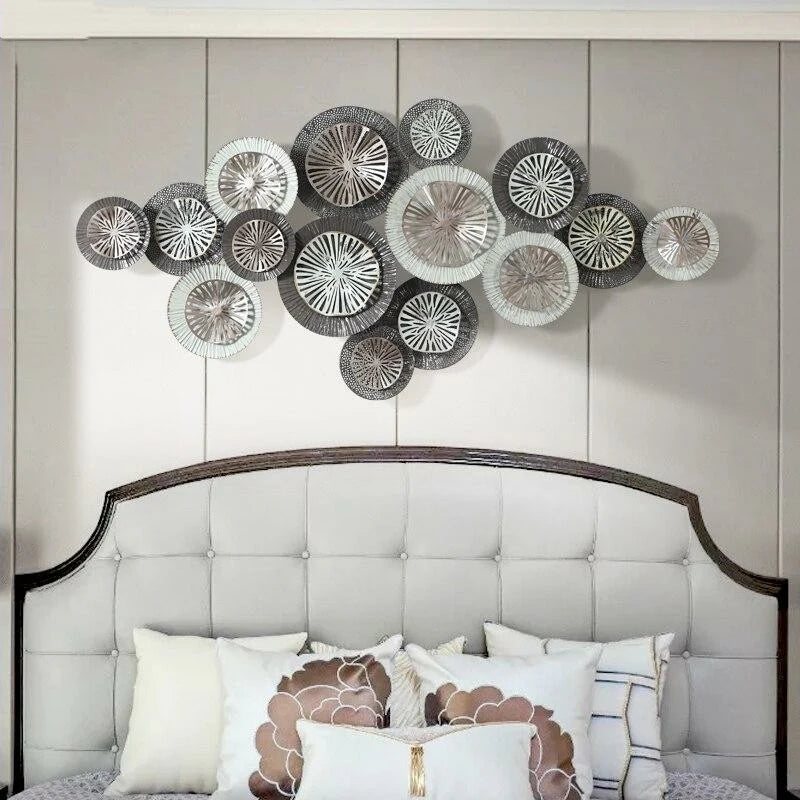 15 Metallic Circles Wall Art (48x24 Inches)