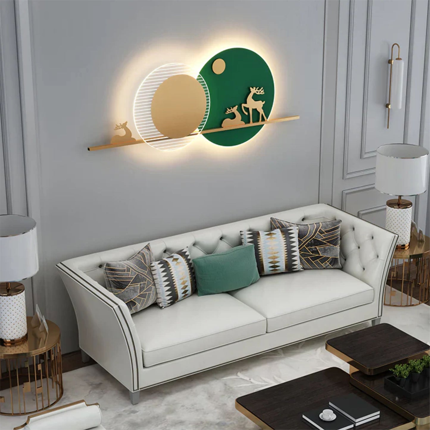 Deer Minimalist LED Wall Decor for Living Room